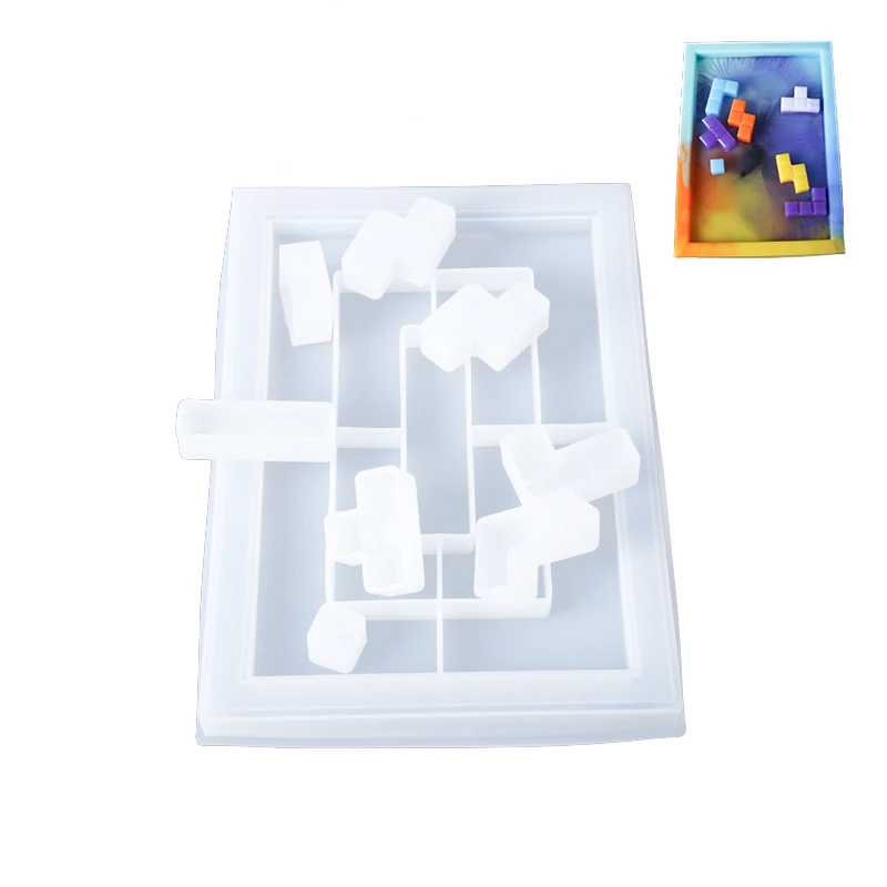 Cube Silicone Molds DIY Handcraft Resin Casting Molds Tray Coaster Mold Kit