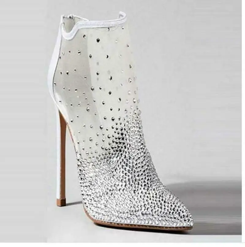 Hot Sale US4-11 Women's Mesh Breathable Rhinestones Cyrstal Casual Ankle Boots Stilettos High Heel Breathable Wedding Shoes Plus 
Hot Sale US4-11 Women's Mesh Breathable Rhinestones Cyrstal Casual Ankle Boots Stilettos High Heel Breathable Wedding Shoes Plus