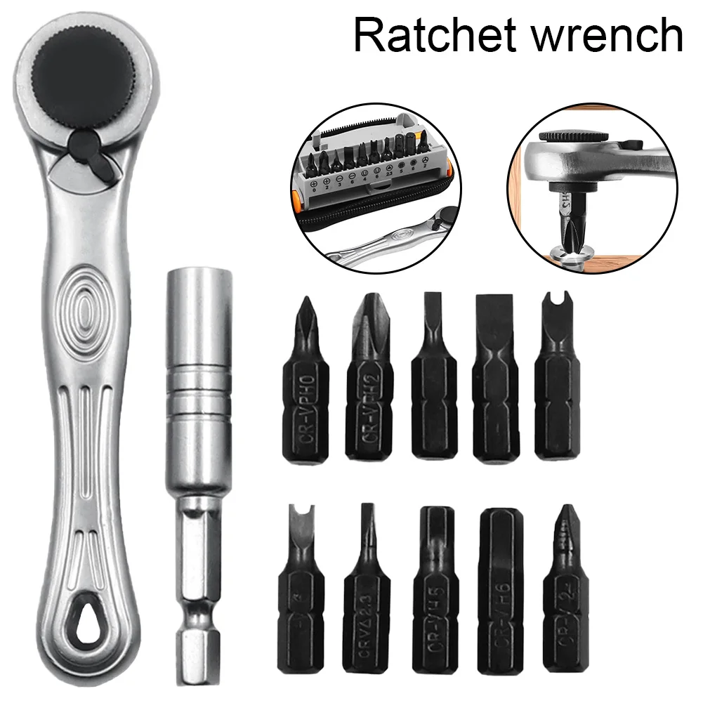 12 Pcs Universal Micro Ratchet Wrench Screwdriver Bit Set With Y-Shaped/Crossed/Slotted/Torx Bits Drive Multi Bits Set
12 Pcs Universal Micro Ratchet Wrench Screwdriver Bit Set With Y-Shaped/Crossed/Slotted/Torx Bits Drive Multi Bits Set