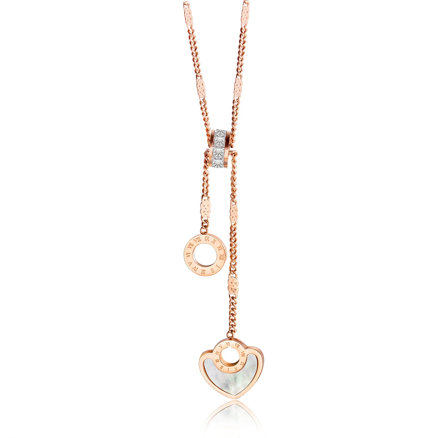 BFORTUNE Stainless Steel And Oyster Materials Roma Numbers Hoop Heart Shape Classical Women Necklaces
BFORTUNE Stainless Steel And Oyster Materials Roma Numbers Hoop Heart Shape Classical Women Necklaces