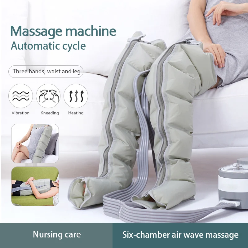 

6 Cavity Air Wave Massage Pressotherapy Professional Physiotherapy Air Pressure Automatic Cycle Air Compression Massage Machine