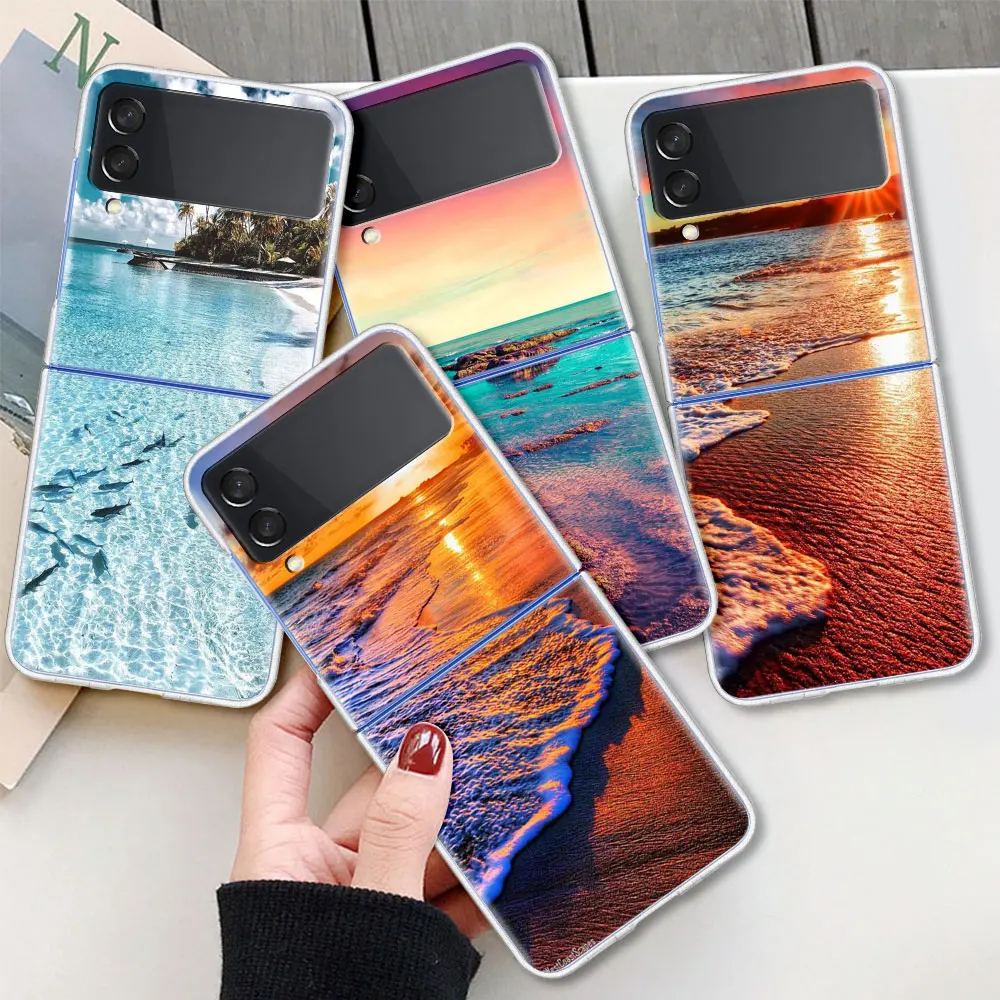 Summer Vacation Beach Cell Phone Case For Samsung Galaxy Z Flip 3 5G Translucent Casing ZFlip 6.7Inch Capa Hard Shell Fundas
Summer Vacation Beach Cell Phone Case For Samsung Galaxy Z Flip 3 5G Translucent Casing ZFlip 6.7Inch Capa Hard Shell Fundas