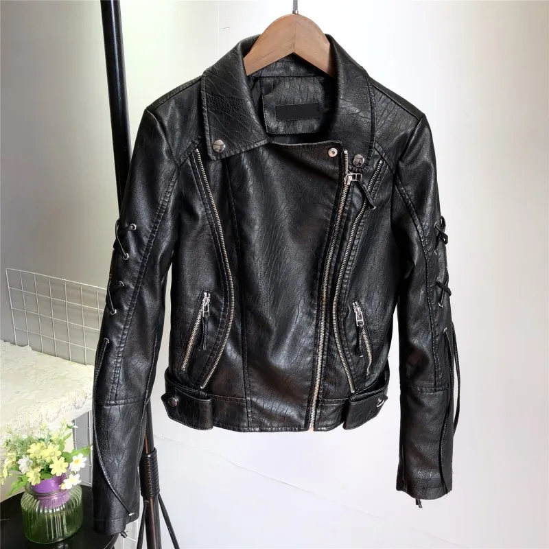 Street Casual Leather Jacket Women Spring Fashion Slim Fit Lapel Office Ladies Short Coat Zipper Biker Pu Leather Jacket S-L
Street Casual Leather Jacket Women Spring Fashion Slim Fit Lapel Office Ladies Short Coat Zipper Biker Pu Leather Jacket S-L