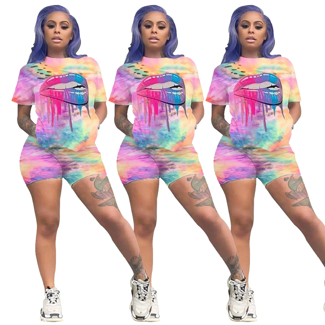 Новинка лета 2020, Женский костюм с градиентом, футболка с дырками и шорты, женский спортивный костюм S - XXL
Новинка лета 2020, Женский костюм с градиентом, футболка с дырками и шорты, женский спортивный костюм S - XXL