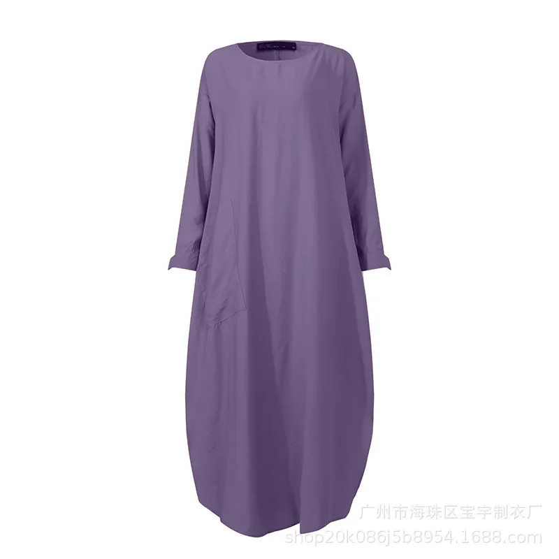 Vintage Muslim Women's Irregular Long Top Dress 2020 Autumn Abaya Midi Dress Full Sleeve Vestidos Female Solid Pockets Robe 5XL
Vintage Muslim Women's Irregular Long Top Dress 2020 Autumn Abaya Midi Dress Full Sleeve Vestidos Female Solid Pockets Robe 5XL