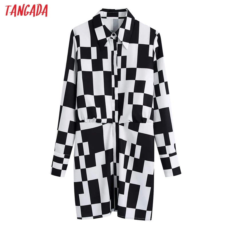 Tangada 2021 Fashion Women Geometry Print Shirt Dress Vintage Long Sleeve Office Ladies Mini Dress CE205 
Tangada 2021 Fashion Women Geometry Print Shirt Dress Vintage Long Sleeve Office Ladies Mini Dress CE205