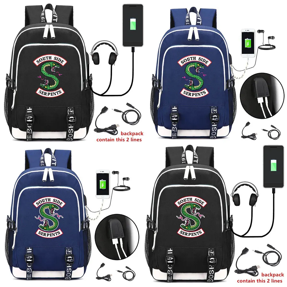 Hot Riverdale Supernatural Snake USB Headphone Jack Boy Girl School Bag Women Bagpack Teenagers Canvas Men Backpack Packsack 
Hot Riverdale Supernatural Snake USB Headphone Jack Boy Girl School Bag Women Bagpack Teenagers Canvas Men Backpack Packsack