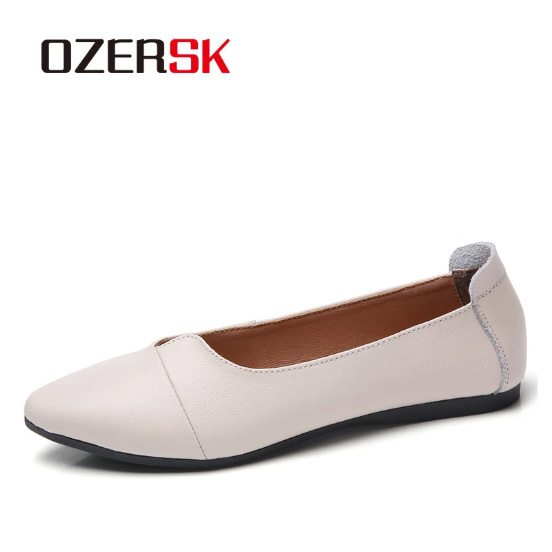 OZERSK 2021 Fashion Summer Genuine Leather Flat Shoes Woman Loafers High Quality Casual Shoes Woman Flats Women Size 35~40
OZERSK 2021 Fashion Summer Genuine Leather Flat Shoes Woman Loafers High Quality Casual Shoes Woman Flats Women Size 35~40