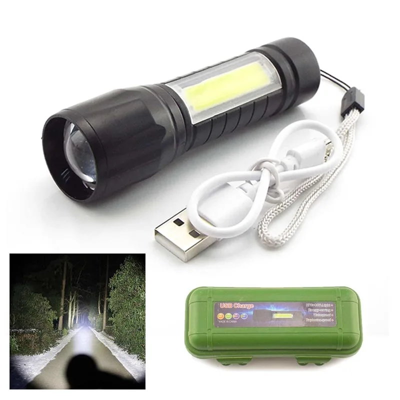 Waterproof LED Flashlight Flash Torch Lamp 2000 Lumens Lantern for Camping Q5 Built in 14500 USB Rechargeable Battery Outdoor 
Waterproof LED Flashlight Flash Torch Lamp 2000 Lumens Lantern for Camping Q5 Built in 14500 USB Rechargeable Battery Outdoor