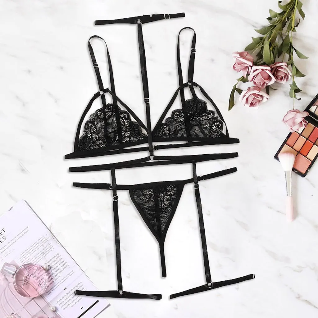 Lingerie Sexy Hot Women Erotic Bra Panty G-string Garters Set Exotic Underwear Porno Transparent Lingerie Lace Bra & Brief Sets
Lingerie Sexy Hot Women Erotic Bra Panty G-string Garters Set Exotic Underwear Porno Transparent Lingerie Lace Bra & Brief Sets