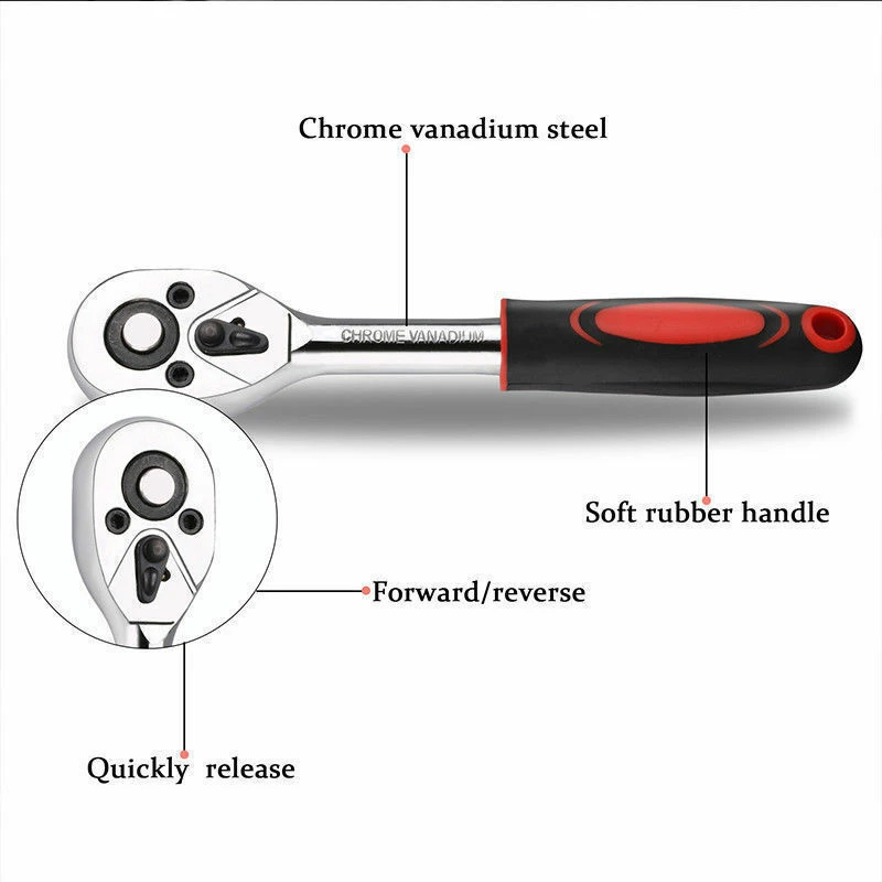 12/46/53PCS Sleeve Wrench Assembly Ratchet Wrench Set Car Motorcycle Combination Repair Hand Tools Sleeve Socket Spanner Kit
12/46/53PCS Sleeve Wrench Assembly Ratchet Wrench Set Car Motorcycle Combination Repair Hand Tools Sleeve Socket Spanner Kit