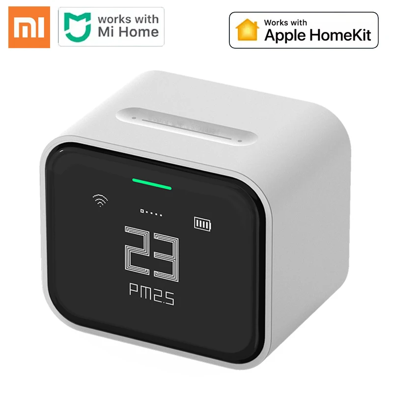 

Детектор воздуха Qingping lite, детектор воздуха с сенсорным IPS экраном, pm2.5, управление через приложение Mi home, работает с приложением apple Homekit
