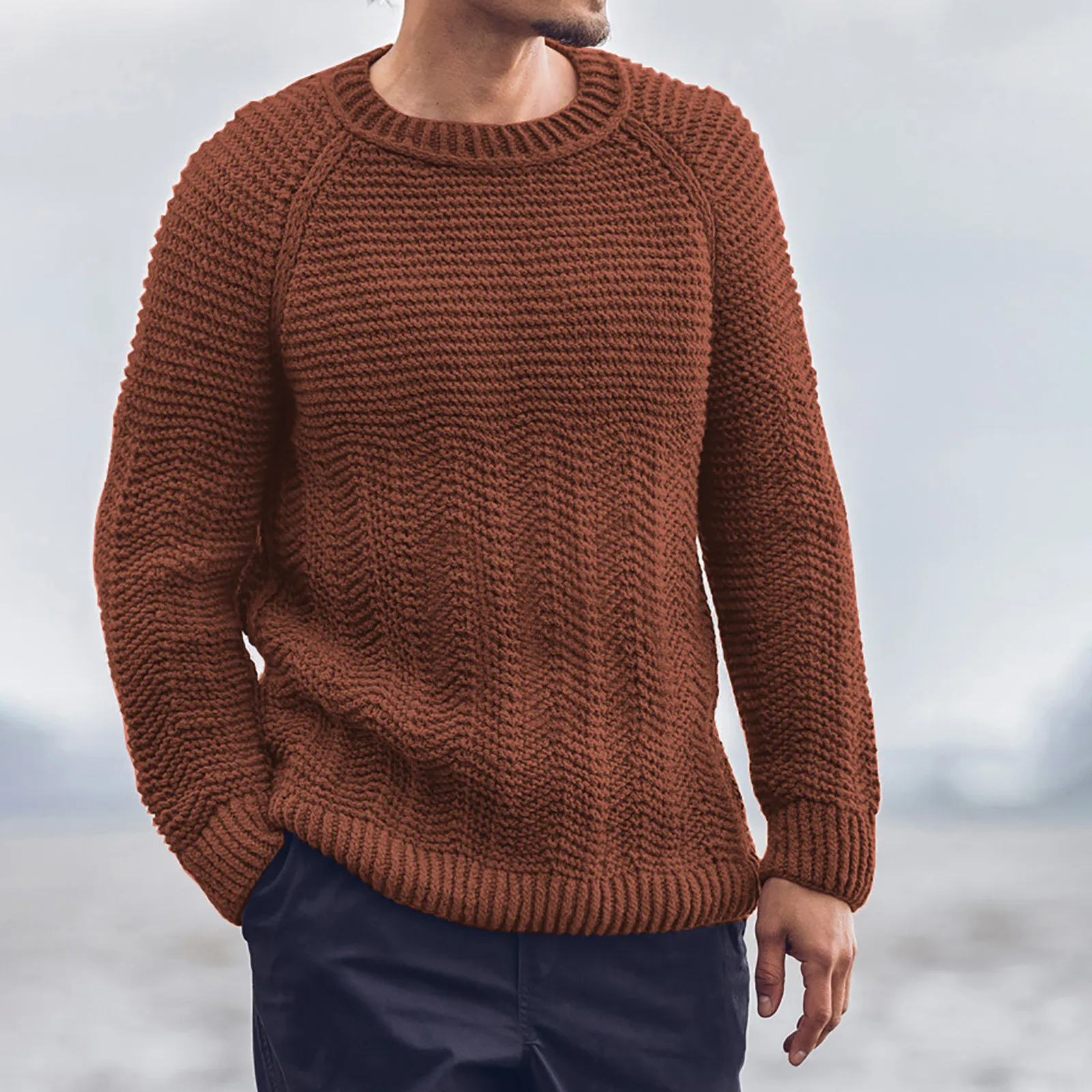 Мужской свитер 2020 зимний теплый пуловер с круглым вырезом однотонный топ с длинным рукавом Повседневный СВОБОДНЫЙ Модный вязаный свитер му... 
Мужской свитер 2020 зимний теплый пуловер с круглым вырезом однотонный топ с длинным рукавом Повседневный СВОБОДНЫЙ Модный вязаный свитер му...