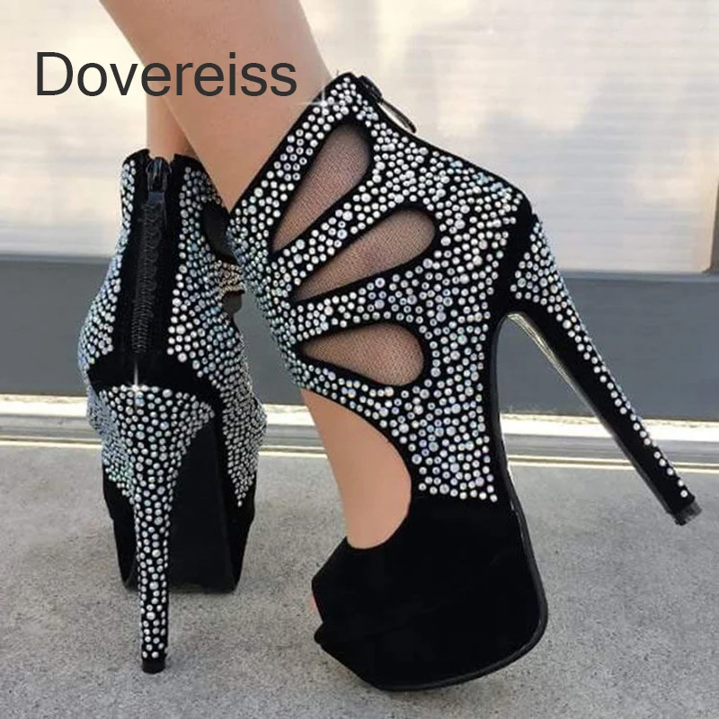 Dovereiss Fashion Women's Shoes Summer New Elegant Back Zipper Waterproof Consice Waterproof Stilettos Heels Sexy 41 42 43
Dovereiss Fashion Women's Shoes Summer New Elegant Back Zipper Waterproof Consice Waterproof Stilettos Heels Sexy 41 42 43
