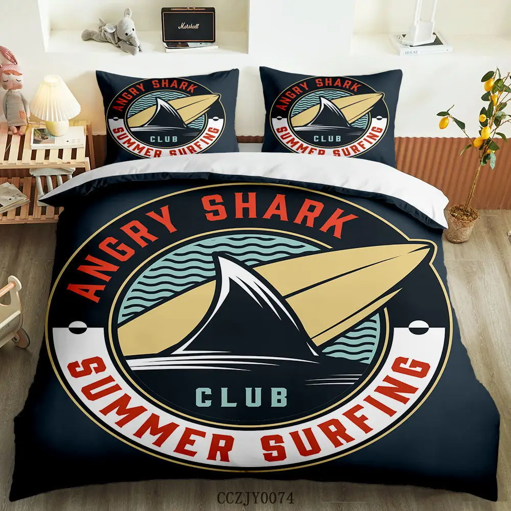 Cartoon Beach ocean surf Shark Home textile trending product soft bedding set duvet cover pillowcase King Queen size 2/3pcs 
Cartoon Beach ocean surf Shark Home textile trending product soft bedding set duvet cover pillowcase King Queen size 2/3pcs