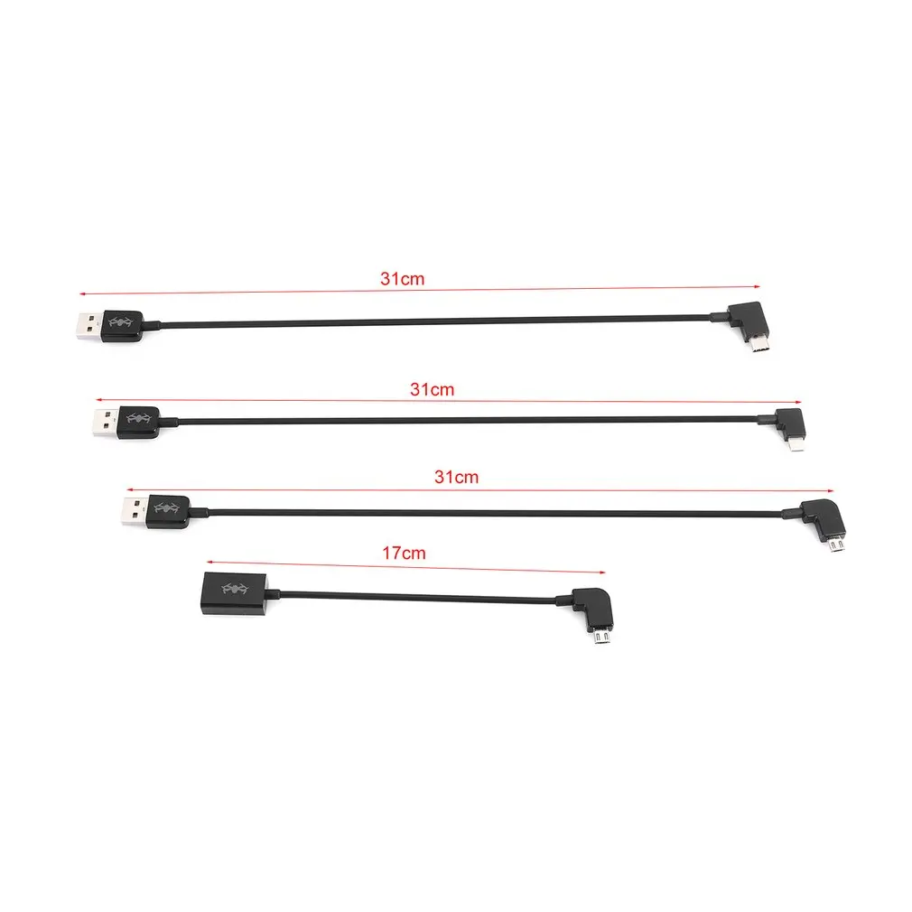 USB OTG Cable to Type-C Lightning Micro USB Data Cable Line for DJI Mavic Pro Air Spark Drone Remote Controller
USB OTG Cable to Type-C Lightning Micro USB Data Cable Line for DJI Mavic Pro Air Spark Drone Remote Controller