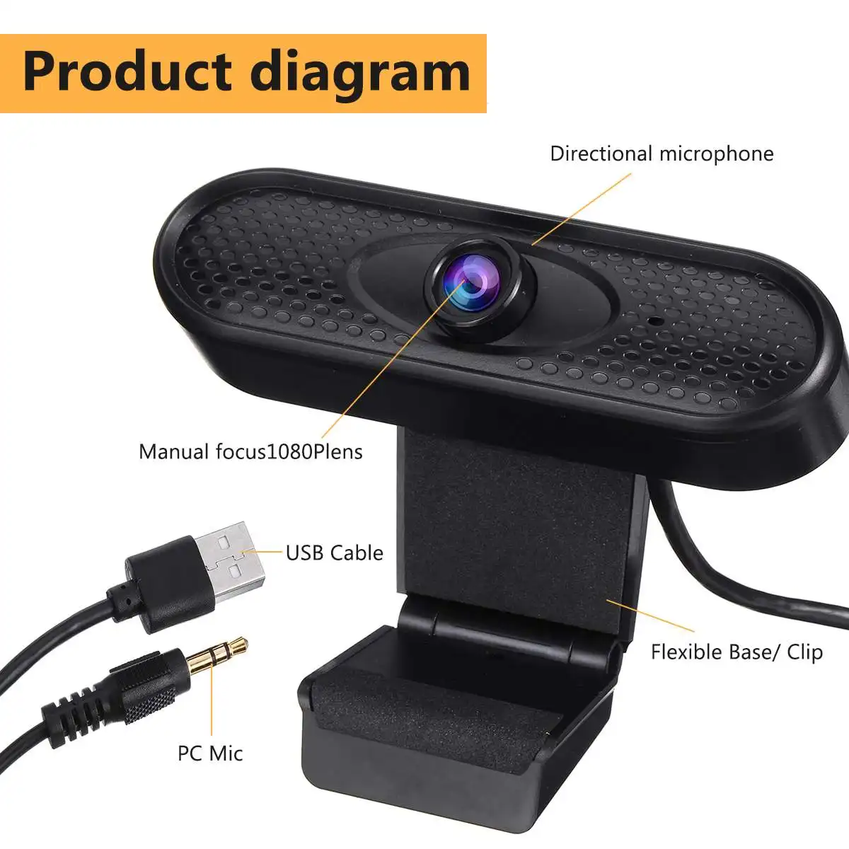 Full HD 1080P Webcam USB PC Computer Camera with Built-in Microphone For Online Teaching Live Broadcast Meeting
Full HD 1080P Webcam USB PC Computer Camera with Built-in Microphone For Online Teaching Live Broadcast Meeting