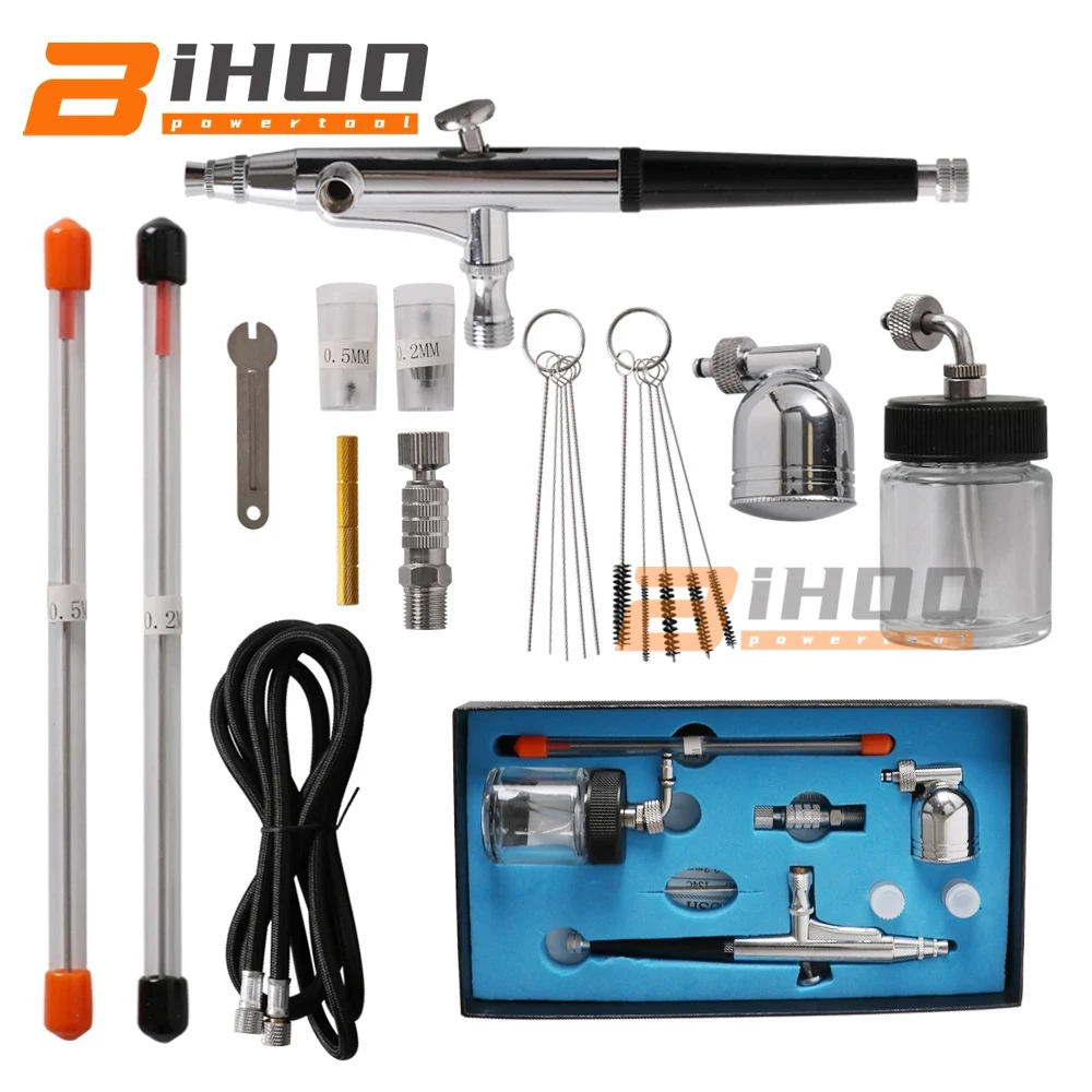 0.2 0.3 0.5mm Paint Spray Gun, Double Action Spray Gun Compressor Kit, Sand Spray Gun, Used For Art Car Model Tattoo Nail Art
0.2 0.3 0.5mm Paint Spray Gun, Double Action Spray Gun Compressor Kit, Sand Spray Gun, Used For Art Car Model Tattoo Nail Art