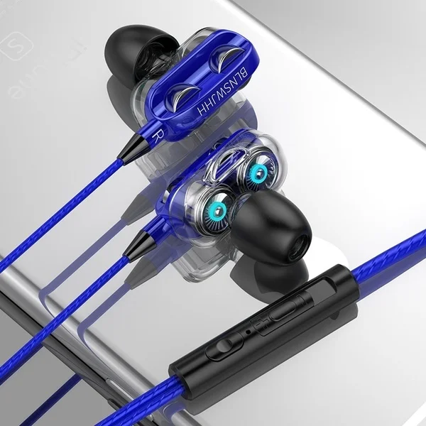 Double Moving Coil Double Speaker In-ear Wire-controlled Headset Wired Headset A4 For Smartphone For Xiaomi Huawei For Iohone
Double Moving Coil Double Speaker In-ear Wire-controlled Headset Wired Headset A4 For Smartphone For Xiaomi Huawei For Iohone