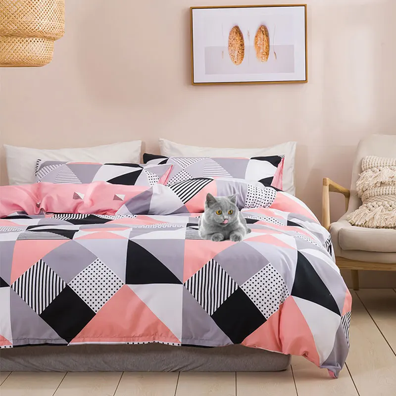Geometric Striped Bedding Set Soft Skin-friendly Duvet Cover Nordic Bedroom Trendy Style Full Size Quilt Cover Pillowcases Set
Geometric Striped Bedding Set Soft Skin-friendly Duvet Cover Nordic Bedroom Trendy Style Full Size Quilt Cover Pillowcases Set
