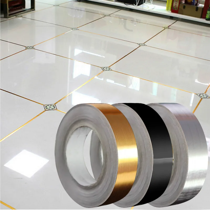 Brushed Gold and Silver Floor Edging Waterproof Joint Wall Sticker Self-adhesive Ceramic Tile Sticker 50M / Roll
Brushed Gold and Silver Floor Edging Waterproof Joint Wall Sticker Self-adhesive Ceramic Tile Sticker 50M / Roll