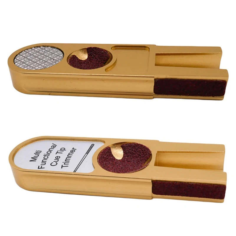 Muti-functional U-shape Billiards Pool Cue Tip Trimmers Tapper Dime Shaper Nickel Shaper Trimmer Cue Tip Burnisher Repair Tool
Muti-functional U-shape Billiards Pool Cue Tip Trimmers Tapper Dime Shaper Nickel Shaper Trimmer Cue Tip Burnisher Repair Tool