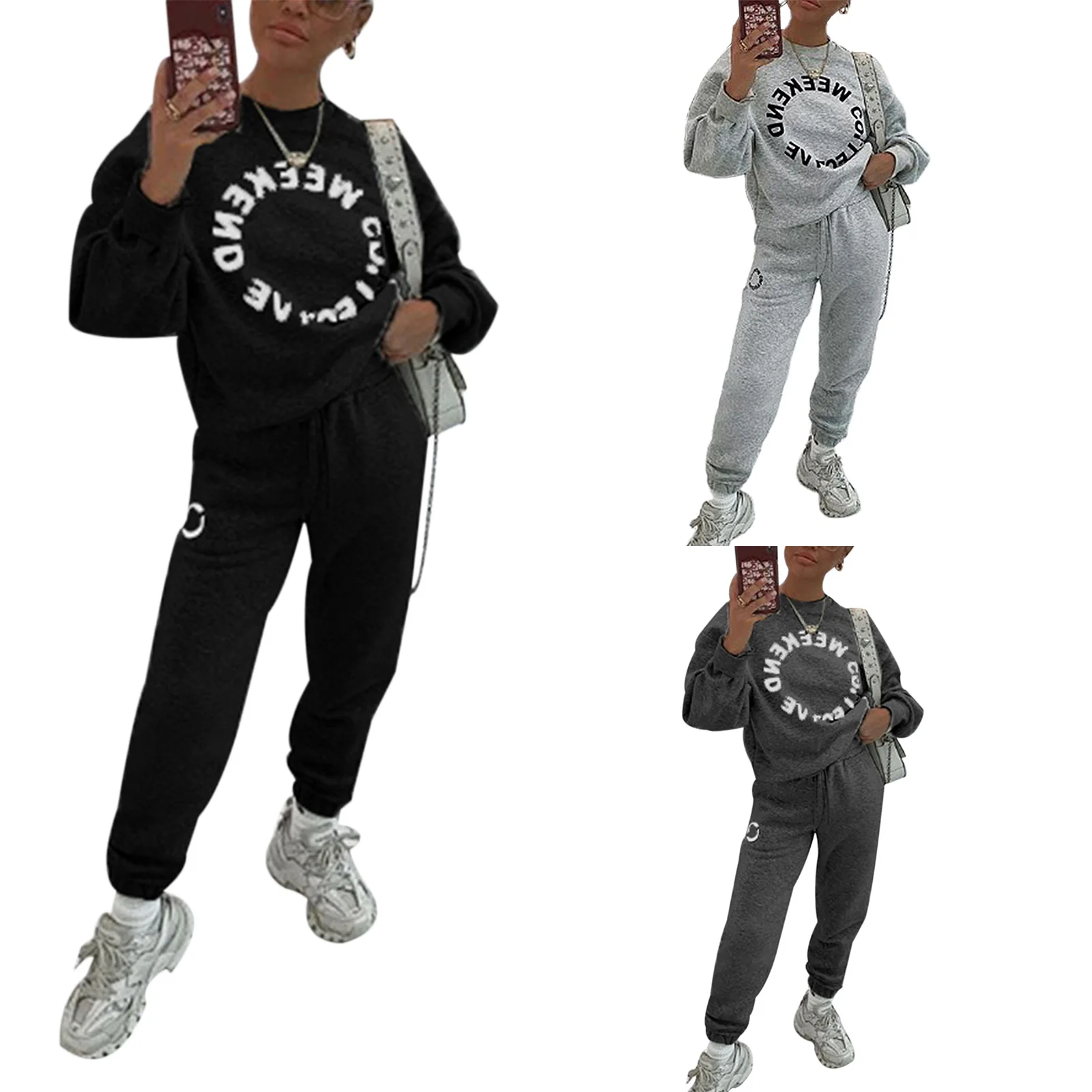 Women’s 2Pcs Sports Suit, Long Sleeve Pullover Sweater Tops with Elastic Long Pants for Daily/Sports/Fitness
Women’s 2Pcs Sports Suit, Long Sleeve Pullover Sweater Tops with Elastic Long Pants for Daily/Sports/Fitness