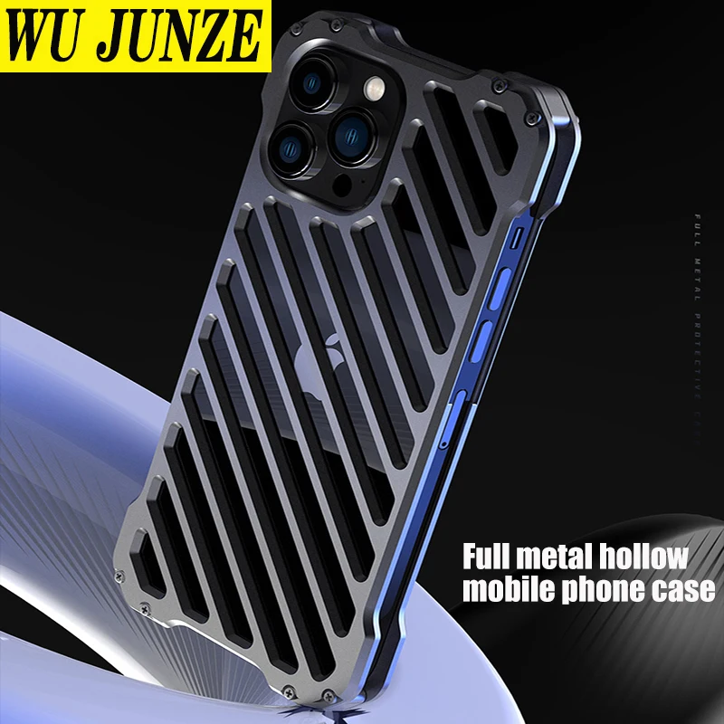 For Iphone13 Full Metal Hollow Heat Dissipation Protective Cover Apple 13Promax 13Mini Personality Aluminum Alloy Hand Chassis
For Iphone13 Full Metal Hollow Heat Dissipation Protective Cover Apple 13Promax 13Mini Personality Aluminum Alloy Hand Chassis