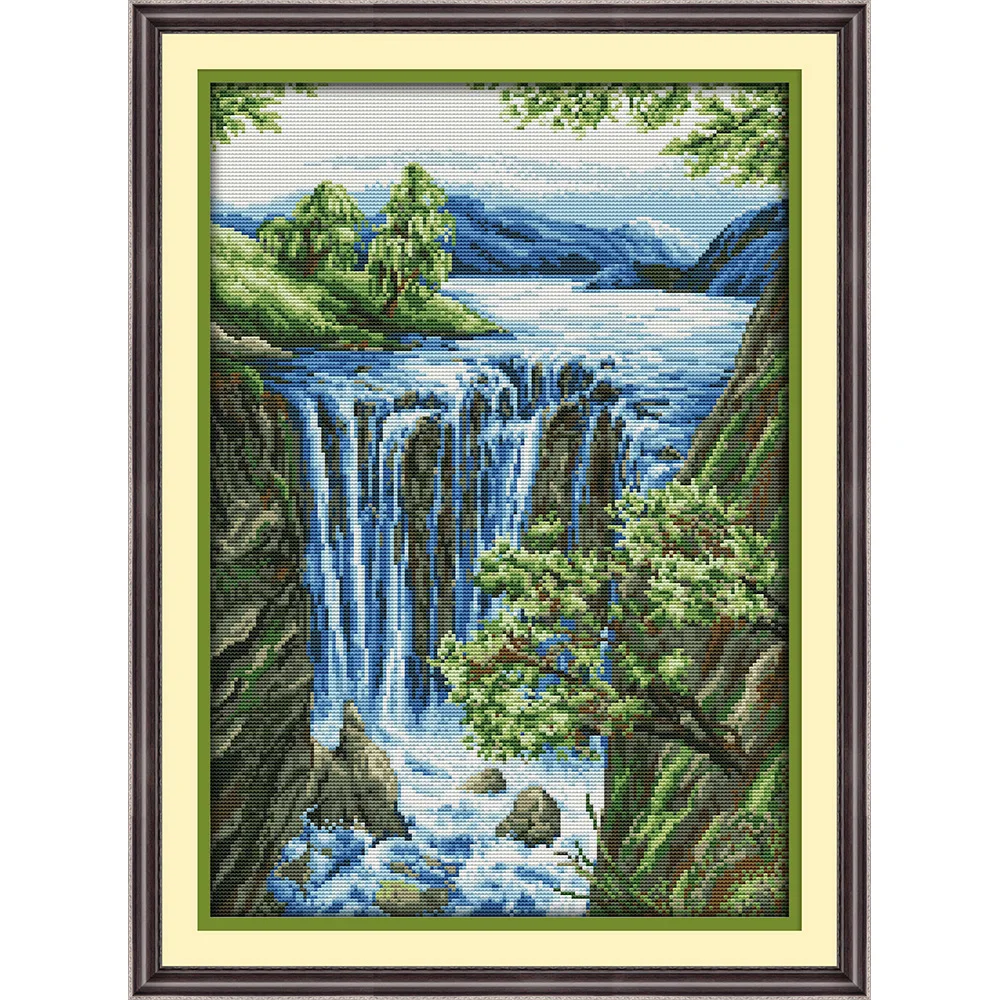 Everlasting Love Waterfall Chinese Cross Stitch Kits Ecological Cotton Stamped 11CT 14CT DIY Gift New Year Decorations For Home
Everlasting Love Waterfall Chinese Cross Stitch Kits Ecological Cotton Stamped 11CT 14CT DIY Gift New Year Decorations For Home