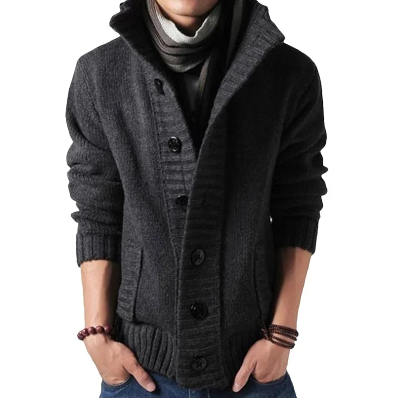 Cardigan Men's Sweater Fashion Knitted Stand Collar Sweater Men Clothig Long Sleeve Solid Color Button Cardigan Coat
Cardigan Men's Sweater Fashion Knitted Stand Collar Sweater Men Clothig Long Sleeve Solid Color Button Cardigan Coat