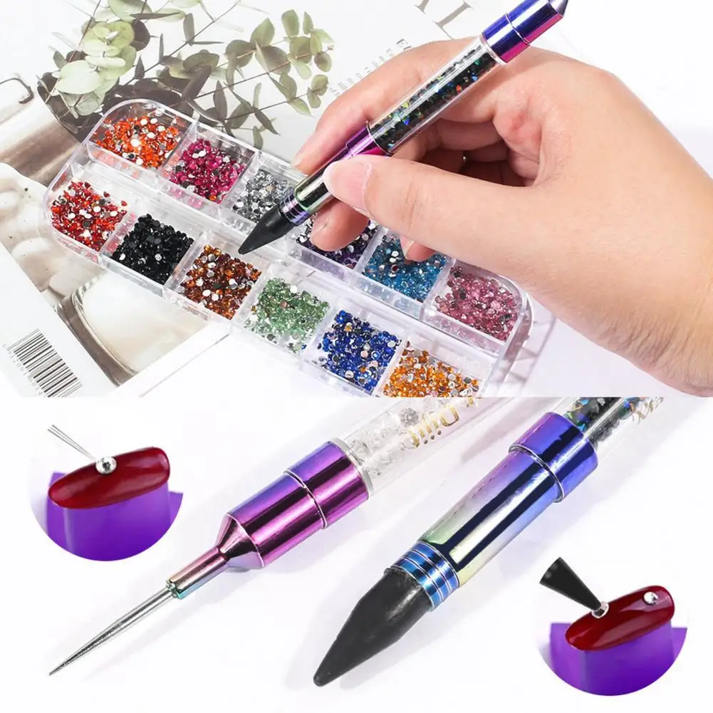2 Colors Double Head Nail Dotting Pen Colorful Electroplating Acrylic Nail Art Rhinestone Picker Wax Pencil for Female
2 Colors Double Head Nail Dotting Pen Colorful Electroplating Acrylic Nail Art Rhinestone Picker Wax Pencil for Female