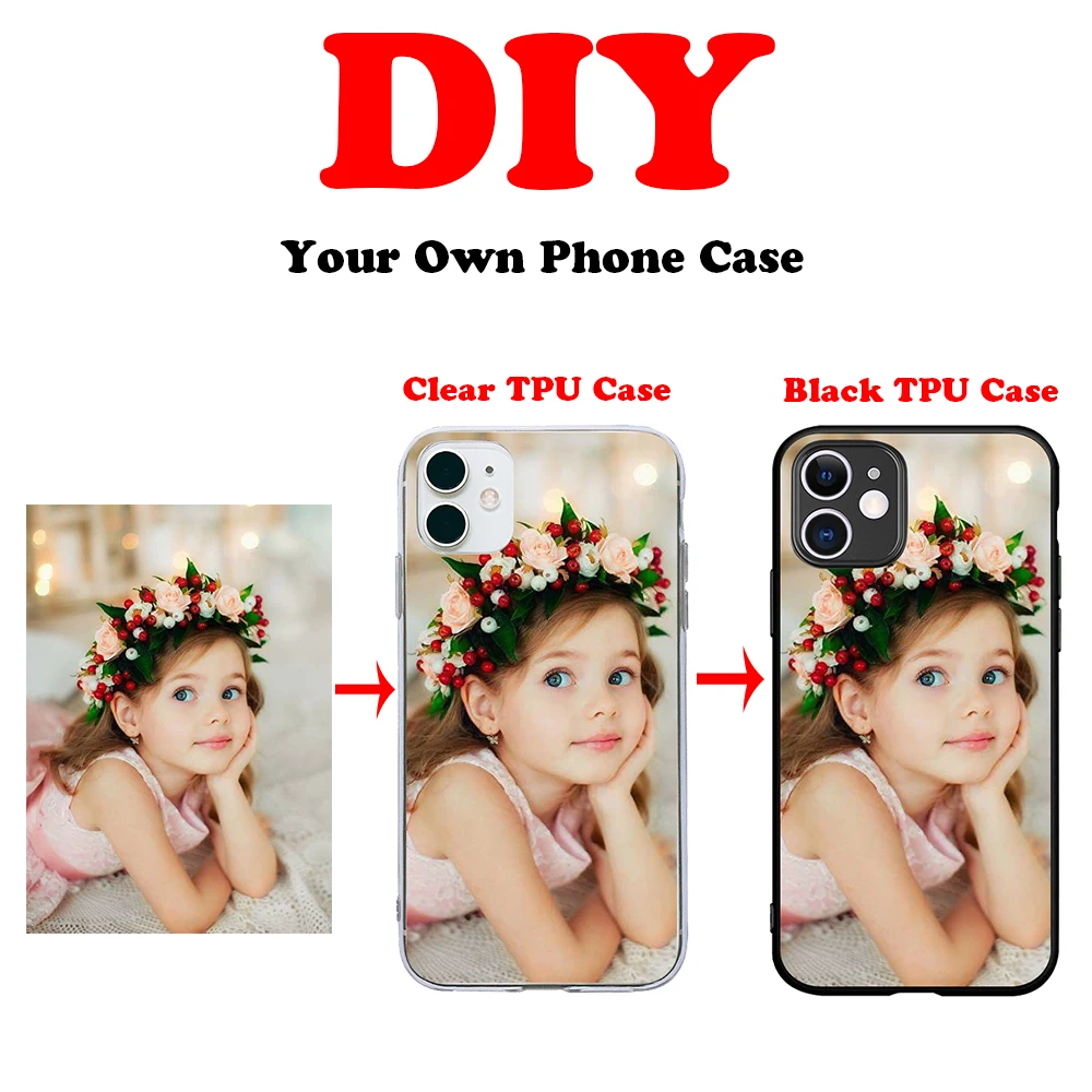 DIY Photo Custom Phone Case For iPhone XS Max XR X SE 2020 5 6 S 7 8 Plus 12 Mini 11 Pro Max Silicone Back Cover Clear funda
DIY Photo Custom Phone Case For iPhone XS Max XR X SE 2020 5 6 S 7 8 Plus 12 Mini 11 Pro Max Silicone Back Cover Clear funda