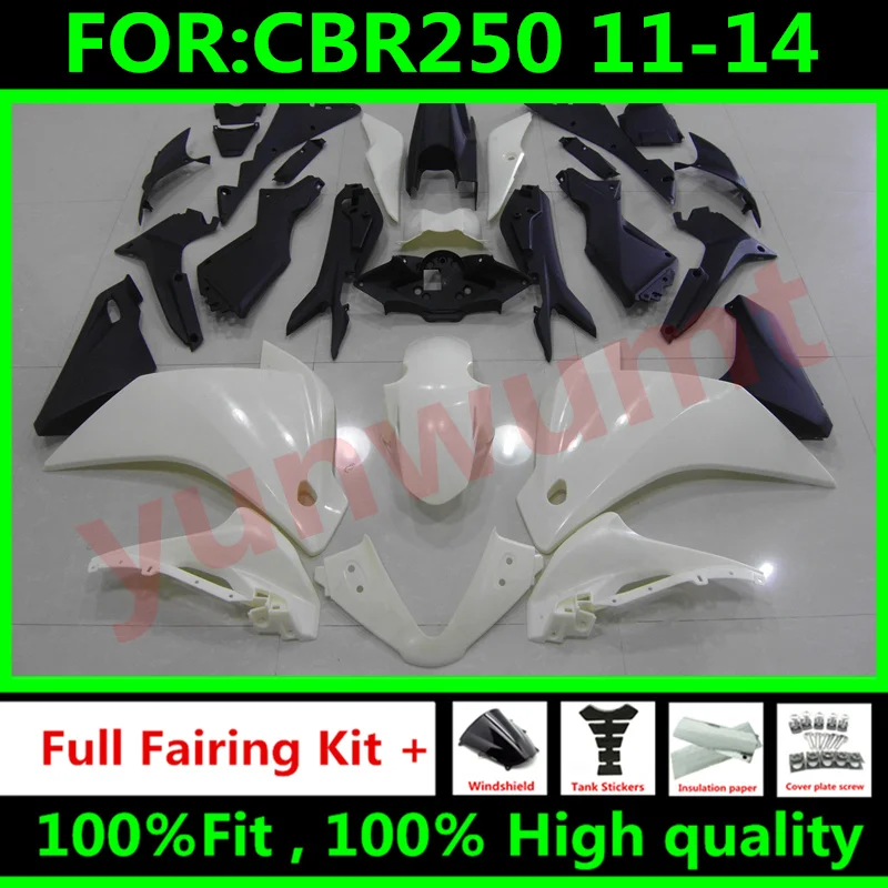 Неокрашенный Кузов для Honda Cbr250 RR CBR250RR Fireblade CBR 250 2011 2012 2013 2014 14 13 12 11 обтекателя тела |