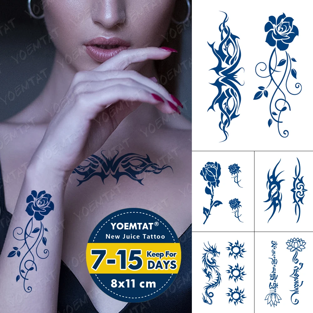 Juice Lasting Waterproof Temporary Tattoo Sticker Rose Flower Eye Mask Totem Flash Tattoos Male Party Body Art Fake Tatoo Female
Juice Lasting Waterproof Temporary Tattoo Sticker Rose Flower Eye Mask Totem Flash Tattoos Male Party Body Art Fake Tatoo Female
