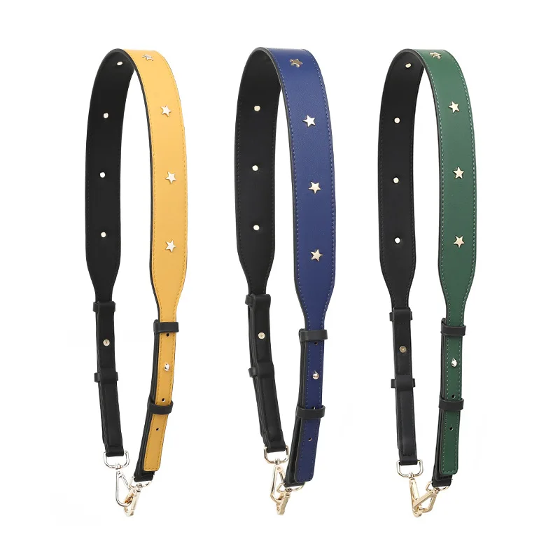 Fashion Vintage Gold Metal Star Rivet Bag Strap High Quality Leather Shoulder Strap Handle Women Replacement Bag Parts Accessory
Fashion Vintage Gold Metal Star Rivet Bag Strap High Quality Leather Shoulder Strap Handle Women Replacement Bag Parts Accessory