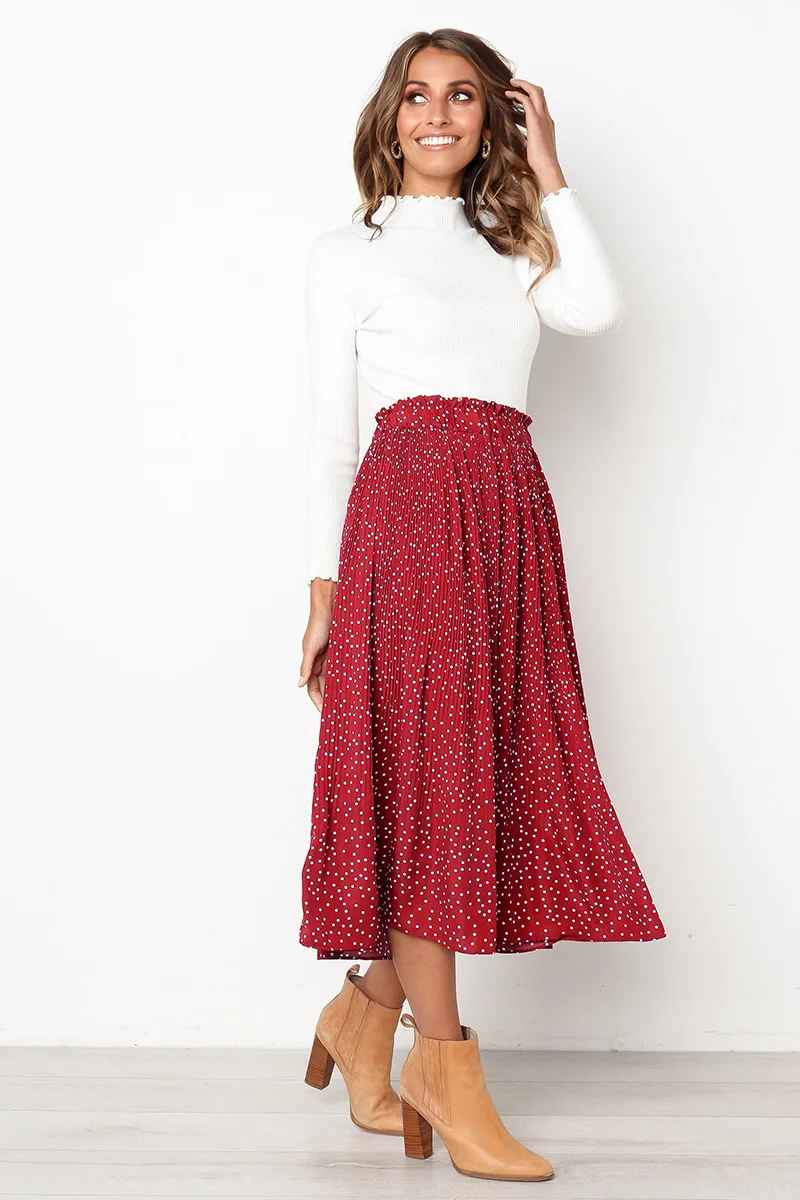 Woman In Long dresNew Series 2021 Spring And summer Women's Skirts Pleated Skirts Fashion Printed Polka dot Pocket Ladies Skirts
Woman In Long dresNew Series 2021 Spring And summer Women's Skirts Pleated Skirts Fashion Printed Polka dot Pocket Ladies Skirts