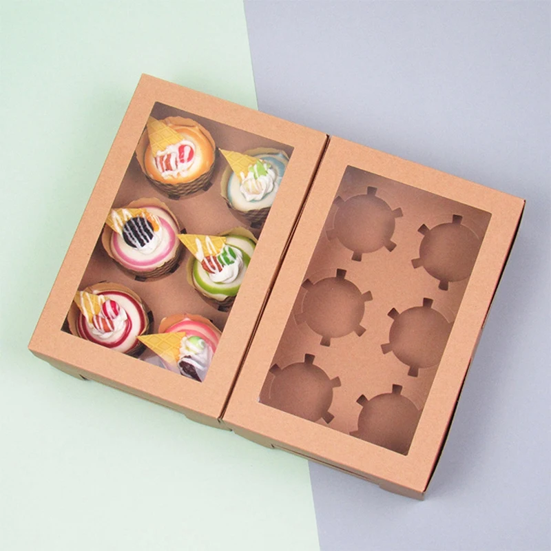 Open Window Cup Cake Box Kraft Paper Pastry Puffin Box Baking Pastry Box
Open Window Cup Cake Box Kraft Paper Pastry Puffin Box Baking Pastry Box