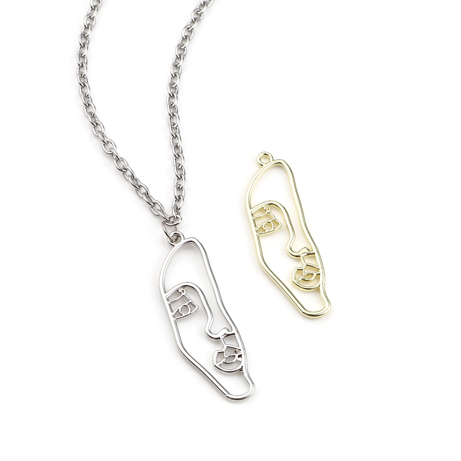 10 PCs Hollow Face Pendants profile Side face Charms Zinc Based Alloy Pendant For DIY Earring Necklace Jewelry Finding Making
10 PCs Hollow Face Pendants profile Side face Charms Zinc Based Alloy Pendant For DIY Earring Necklace Jewelry Finding Making