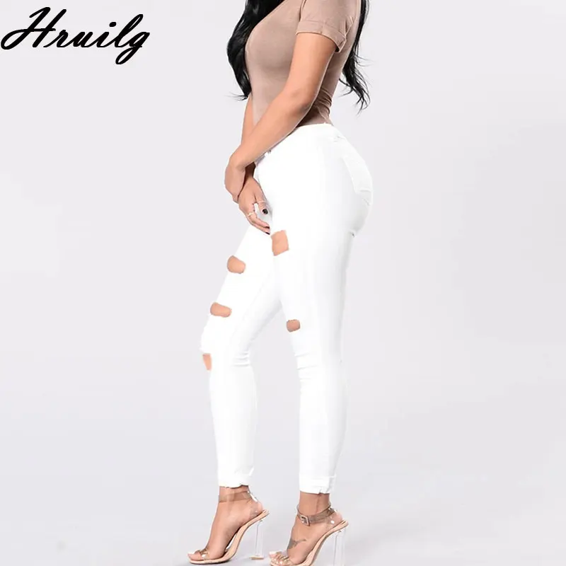 White Pant Solid Color Fashion Hot Sale Pants for Women Pantalones Placket with Zipper Casual Skinny Big Hole Vaqueros Mujer
White Pant Solid Color Fashion Hot Sale Pants for Women Pantalones Placket with Zipper Casual Skinny Big Hole Vaqueros Mujer