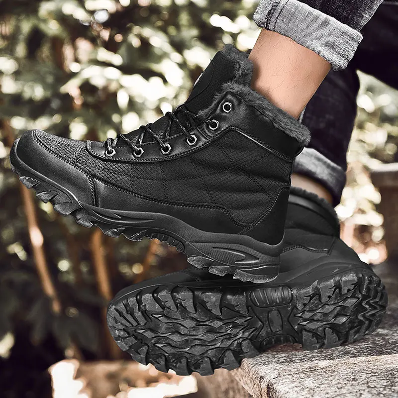 Casual Sneaker Shoes Man Fashion Leather For Men Leisure Men's Sneakers Mens Genuine Sport Boots Black