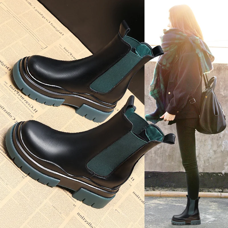 Women's Short Boots 2021 New Thick Bottom Inner High Chelsea Boots Spring And Autumn Single Boots Fashion Comfortable High Boots
Women's Short Boots 2021 New Thick Bottom Inner High Chelsea Boots Spring And Autumn Single Boots Fashion Comfortable High Boots