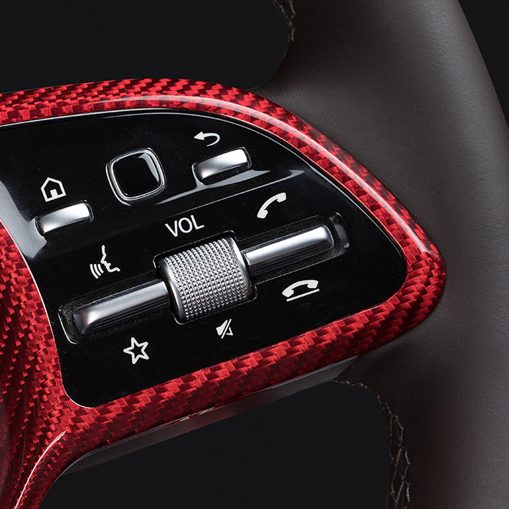 for Mercedes-Benz GLA GLB GLC GLE A-Class E-Class 2020 (Not for AMG) Real Carbon Fiber Steering Wheel Decorative Cover Trim
for Mercedes-Benz GLA GLB GLC GLE A-Class E-Class 2020 (Not for AMG) Real Carbon Fiber Steering Wheel Decorative Cover Trim