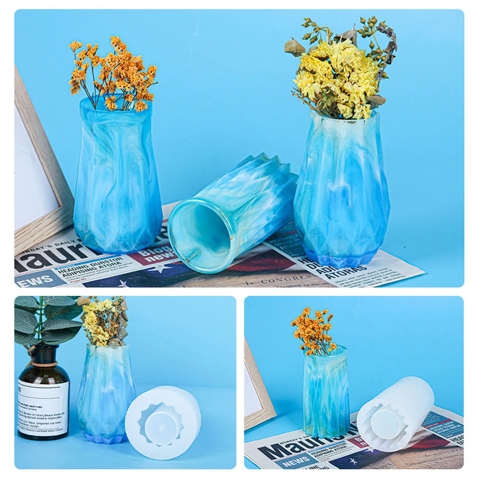 3 Styles Silicone Flower Pots Mold For Epoxy Resin Craft Artificial Flowers Forms Crystal Pendants Making Tool
3 Styles Silicone Flower Pots Mold For Epoxy Resin Craft Artificial Flowers Forms Crystal Pendants Making Tool