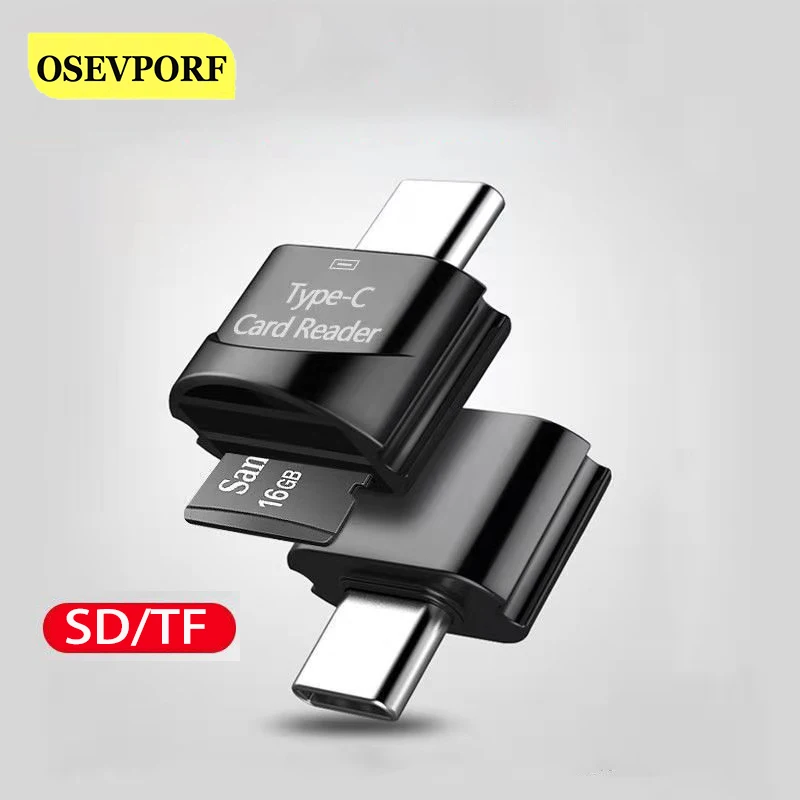 

Высокоскоростной адаптер Type-C для SD/TF карт-ридер Micro USB/USBC устройство для чтения карт памяти OTG адаптер для телефона для ПК ноутбука планшета ...