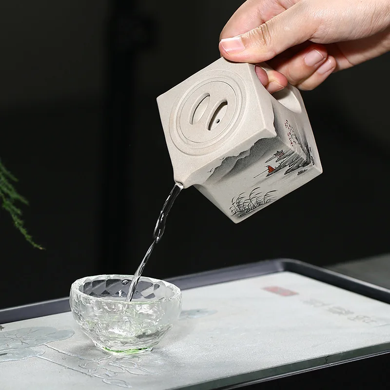 Original Ore White Duan Clay Tea Set, Painted Ink Painting Purple Clay Pot Yixing Teapot,200ml,famouse Author,Full Handmade
Original Ore White Duan Clay Tea Set, Painted Ink Painting Purple Clay Pot Yixing Teapot,200ml,famouse Author,Full Handmade