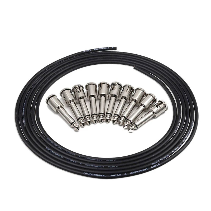 10Ft Guitar Solderless Pedalboard Cable Kit Angle o 6.35 Plugs for Guitar Effects Pedals 
10Ft Guitar Solderless Pedalboard Cable Kit Angle o 6.35 Plugs for Guitar Effects Pedals