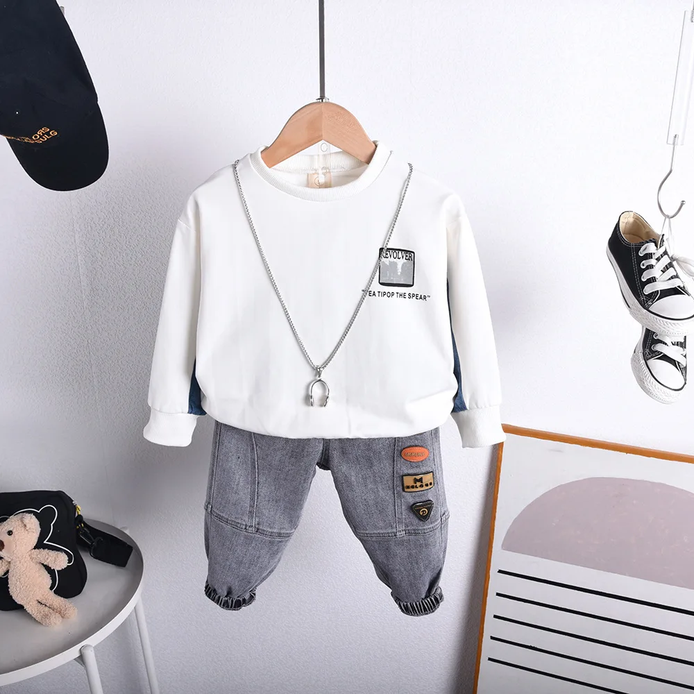Kids Clothes Boy Sets Letter T-shirt Elastic Waist Pants Boys Clothes Spring Autumn Children's Sets Boys Stylish Casual Suit
Kids Clothes Boy Sets Letter T-shirt Elastic Waist Pants Boys Clothes Spring Autumn Children's Sets Boys Stylish Casual Suit