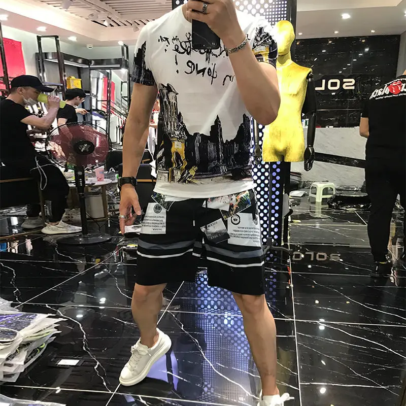 Men's Outfits Summer Ice Silk Students Korean Fashion Handsome Youth Leisure Spirit Boy Clothes Men's Set
Men's Outfits Summer Ice Silk Students Korean Fashion Handsome Youth Leisure Spirit Boy Clothes Men's Set