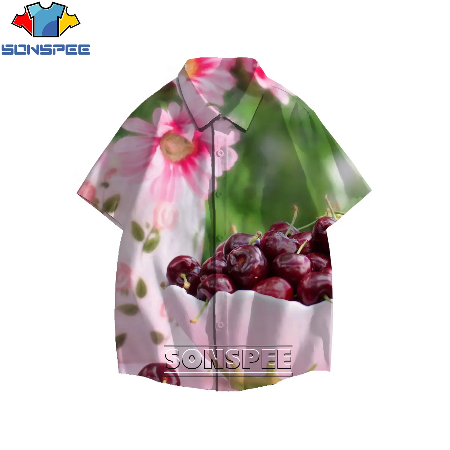 SONSPEE 3D Printing Men Woman Hawaii Shirt Red Cherry Pink Flower Bright Pure Fashionable Comfortable Cool 6XL Spandex Shirt 
SONSPEE 3D Printing Men Woman Hawaii Shirt Red Cherry Pink Flower Bright Pure Fashionable Comfortable Cool 6XL Spandex Shirt