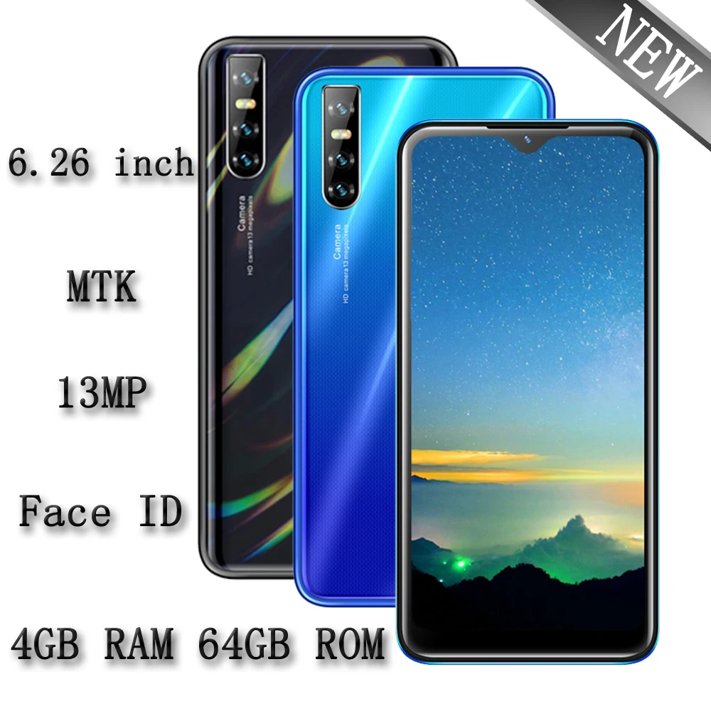 Smartphones Note9 Pro Face ID Recognition MTK Unlocked 4G RAM 64G ROM Android 6.26'' Water Drop Screen Mobile Phones Cell Phones
Smartphones Note9 Pro Face ID Recognition MTK Unlocked 4G RAM 64G ROM Android 6.26'' Water Drop Screen Mobile Phones Cell Phones